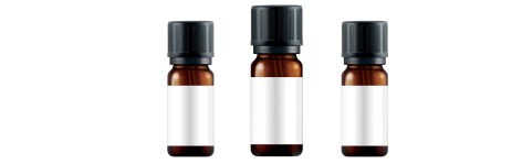 10ml essential oil bottles with plain, white labels