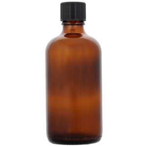 100ml Amber Glass Bottle with Plain cap Single