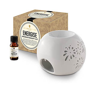 Energise Aromatherapy Kit -  with Style1 traditional burner