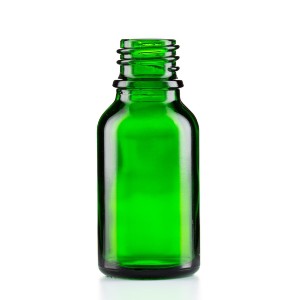 10ml Green Glass Bottle  with dropper cap for mixing and storage. Single