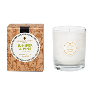 Juniper & Pine 40hr Pot Candle. Clean & Fresh.