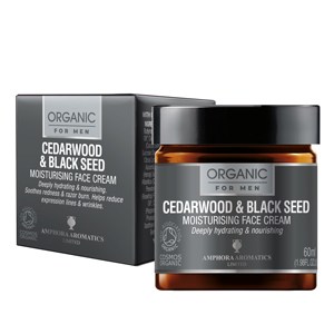 Cedarwood & Black seed Face Moisturiser  For Men COSMOS Organic 60ml