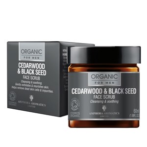 Cedarwood & Black Seed  Face Scrub For Men COSMOS Organic 60ml